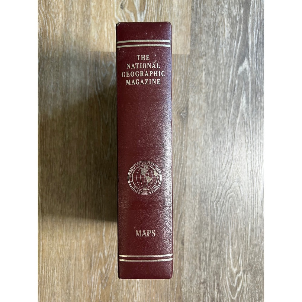 National Geographic Vintage Map Collection Set OS Burgundy Case Lot 10+ Maps - Picture 2 of 5